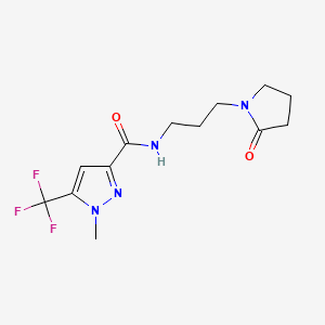 1-methyl-N-[3-(2-oxo-1-pyrrolidinyl)propyl]-5-(trifluoromethyl)-1H-pyrazole-3-carboxamide