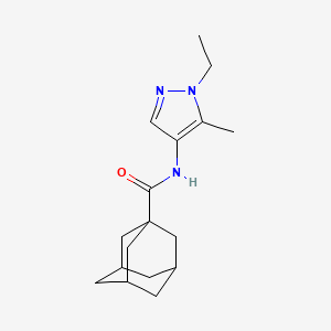 molecular formula C17H25N3O B4337992 N-(1-ethyl-5-methyl-1H-pyrazol-4-yl)-1-adamantanecarboxamide 