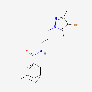 N-[3-(4-bromo-3,5-dimethyl-1H-pyrazol-1-yl)propyl]-1-adamantanecarboxamide