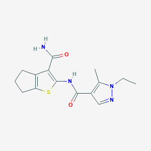 N-[3-(AMINOCARBONYL)-5,6-DIHYDRO-4H-CYCLOPENTA[B]THIOPHEN-2-YL]-1-ETHYL-5-METHYL-1H-PYRAZOLE-4-CARBOXAMIDE