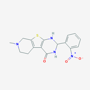 molecular formula C16H16N4O3S B433807 2-{2-nitrophenyl}-7-methyl-2,3,5,6,7,8-hexahydropyrido[4',3':4,5]thieno[2,3-d]pyrimidin-4(1H)-one CAS No. 328568-56-5