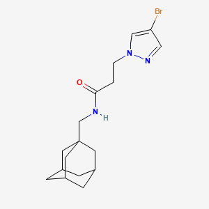 molecular formula C17H24BrN3O B4338089 N-(1-adamantylmethyl)-3-(4-bromo-1H-pyrazol-1-yl)propanamide 