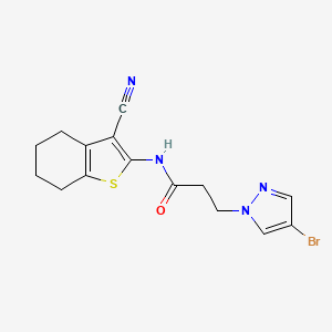 3-(4-bromo-1H-pyrazol-1-yl)-N-(3-cyano-4,5,6,7-tetrahydro-1-benzothiophen-2-yl)propanamide