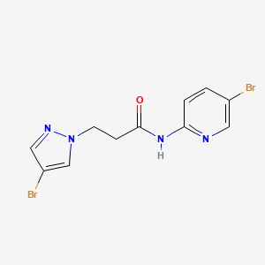 molecular formula C11H10Br2N4O B4338101 3-(4-BROMO-1H-PYRAZOL-1-YL)-N-(5-BROMO-2-PYRIDYL)PROPANAMIDE 