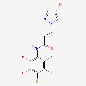 3-(4-bromo-1H-pyrazol-1-yl)-N-(4-bromo-2,3,5,6-tetrafluorophenyl)propanamide