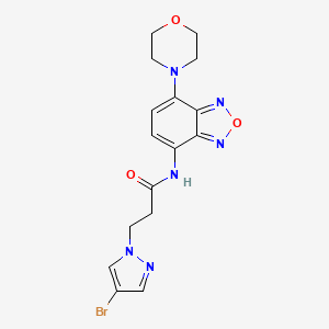 3-(4-BROMO-1H-PYRAZOL-1-YL)-N-(7-MORPHOLINO-2,1,3-BENZOXADIAZOL-4-YL)PROPANAMIDE