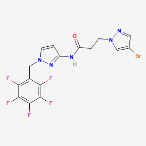 3-(4-BROMO-1H-PYRAZOL-1-YL)-N-[1-(2,3,4,5,6-PENTAFLUOROBENZYL)-1H-PYRAZOL-3-YL]PROPANAMIDE