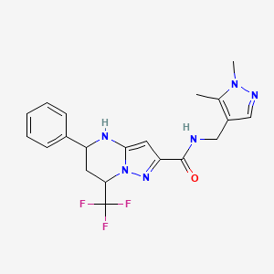 N-[(1,5-DIMETHYL-1H-PYRAZOL-4-YL)METHYL]-5-PHENYL-7-(TRIFLUOROMETHYL)-4H,5H,6H,7H-PYRAZOLO[1,5-A]PYRIMIDINE-2-CARBOXAMIDE