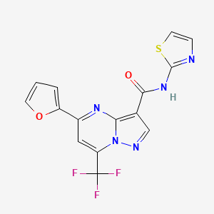 5-(2-FURYL)-N-(1,3-THIAZOL-2-YL)-7-(TRIFLUOROMETHYL)PYRAZOLO[1,5-A]PYRIMIDINE-3-CARBOXAMIDE