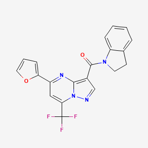 2,3-DIHYDRO-1H-INDOL-1-YL[5-(2-FURYL)-7-(TRIFLUOROMETHYL)PYRAZOLO[1,5-A]PYRIMIDIN-3-YL]METHANONE