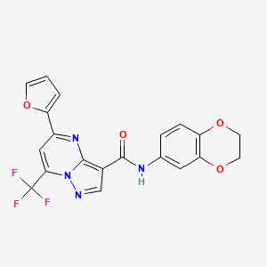 N-(2,3-dihydro-1,4-benzodioxin-6-yl)-5-(2-furyl)-7-(trifluoromethyl)pyrazolo[1,5-a]pyrimidine-3-carboxamide