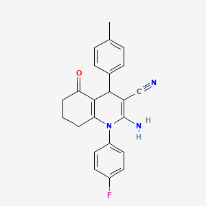 2-amino-1-(4-fluorophenyl)-4-(4-methylphenyl)-5-oxo-1,4,5,6,7,8-hexahydro-3-quinolinecarbonitrile