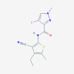 N-(3-cyano-4-ethyl-5-methyl-2-thienyl)-4-iodo-1-methyl-1H-pyrazole-3-carboxamide