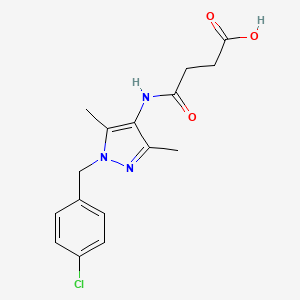 4-{[1-(4-chlorobenzyl)-3,5-dimethyl-1H-pyrazol-4-yl]amino}-4-oxobutanoic acid