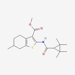 methyl 6-methyl-2-{[(2,2,3,3-tetramethylcyclopropyl)carbonyl]amino}-4,5,6,7-tetrahydro-1-benzothiophene-3-carboxylate