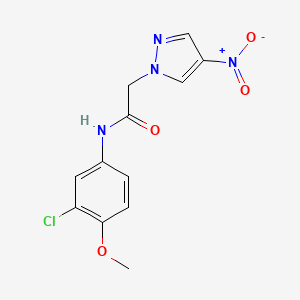 N-(3-chloro-4-methoxyphenyl)-2-(4-nitro-1H-pyrazol-1-yl)acetamide