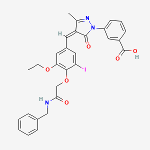 3-(4-{4-[2-(benzylamino)-2-oxoethoxy]-3-ethoxy-5-iodobenzylidene}-3-methyl-5-oxo-4,5-dihydro-1H-pyrazol-1-yl)benzoic acid