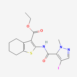 ethyl 2-{[(4-iodo-1-methyl-1H-pyrazol-5-yl)carbonyl]amino}-4,5,6,7-tetrahydro-1-benzothiophene-3-carboxylate