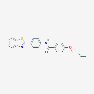 molecular formula C24H22N2O2S B433839 N-[4-(1,3-苯并噻唑-2-基)苯基]-4-丁氧基苯甲酰胺 CAS No. 313237-36-4