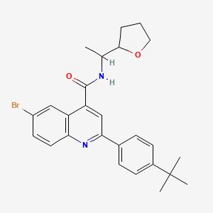 6-BROMO-2-[4-(TERT-BUTYL)PHENYL]-N~4~-(1-TETRAHYDRO-2-FURANYLETHYL)-4-QUINOLINECARBOXAMIDE