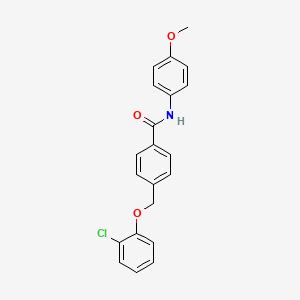 molecular formula C21H18ClNO3 B4338426 4-[(2-chlorophenoxy)methyl]-N-(4-methoxyphenyl)benzamide 