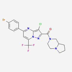 5-(4-BROMOPHENYL)-3-CHLORO-2-{OCTAHYDROPYRROLO[1,2-A]PYRAZINE-2-CARBONYL}-7-(TRIFLUOROMETHYL)PYRAZOLO[1,5-A]PYRIMIDINE