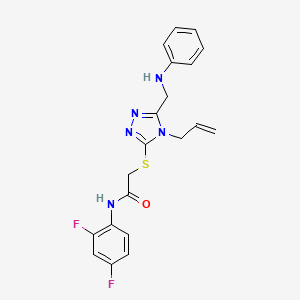 2-{[4-ALLYL-5-(ANILINOMETHYL)-4H-1,2,4-TRIAZOL-3-YL]SULFANYL}-N-(2,4-DIFLUOROPHENYL)ACETAMIDE