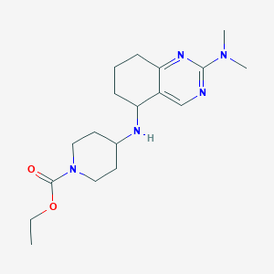 molecular formula C18H29N5O2 B4338491 ethyl 4-{[2-(dimethylamino)-5,6,7,8-tetrahydro-5-quinazolinyl]amino}-1-piperidinecarboxylate 