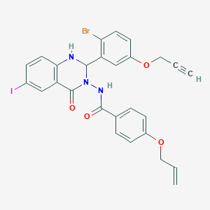 4-(allyloxy)-N-[2-[2-bromo-5-(2-propyn-1-yloxy)phenyl]-6-iodo-4-oxo-1,4-dihydro-3(2H)-quinazolinyl]benzamide