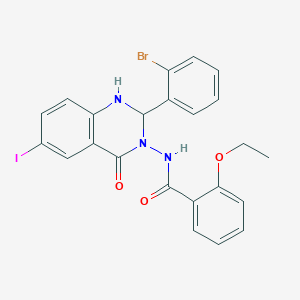 molecular formula C23H19BrIN3O3 B4338545 N-[2-(2-bromophenyl)-6-iodo-4-oxo-1,4-dihydro-3(2H)-quinazolinyl]-2-ethoxybenzamide 