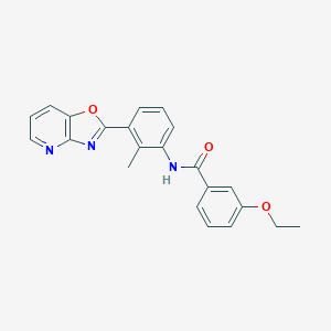 molecular formula C22H19N3O3 B433855 3-ethoxy-N-(2-methyl-3-[1,3]oxazolo[4,5-b]pyridin-2-ylphenyl)benzamide CAS No. 331866-56-9