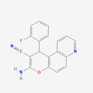 3-amino-1-(2-fluorophenyl)-1H-pyrano[3,2-f]quinoline-2-carbonitrile