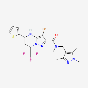 3-BROMO-N~2~-METHYL-5-(2-THIENYL)-7-(TRIFLUOROMETHYL)-N~2~-[(1,3,5-TRIMETHYL-1H-PYRAZOL-4-YL)METHYL]-4,5,6,7-TETRAHYDROPYRAZOLO[1,5-A]PYRIMIDINE-2-CARBOXAMIDE