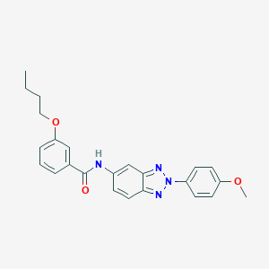 molecular formula C24H24N4O3 B433862 3-butoxy-N-[2-(4-methoxyphenyl)-2H-1,2,3-benzotriazol-5-yl]benzamide CAS No. 332151-92-5