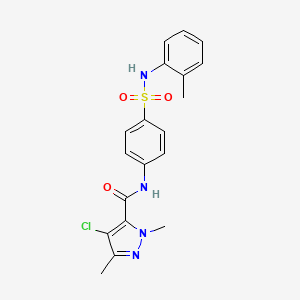 4-chloro-1,3-dimethyl-N-{4-[(2-methylphenyl)sulfamoyl]phenyl}-1H-pyrazole-5-carboxamide