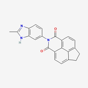 2-(2-METHYL-1H-1,3-BENZIMIDAZOL-6-YL)-6,7-DIHYDRO-1H-INDENO[6,7,1-DEF]ISOQUINOLINE-1,3(2H)-DIONE