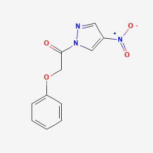 molecular formula C11H9N3O4 B4338706 4-nitro-1-(phenoxyacetyl)-1H-pyrazole 