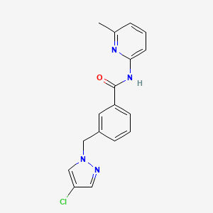 3-[(4-CHLORO-1H-PYRAZOL-1-YL)METHYL]-N-(6-METHYL-2-PYRIDYL)BENZAMIDE