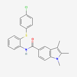 N~5~-{2-[(4-CHLOROPHENYL)SULFANYL]PHENYL}-1,2,3-TRIMETHYL-1H-INDOLE-5-CARBOXAMIDE