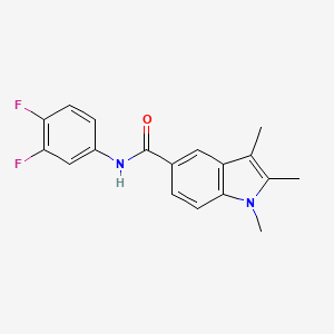 N-(3,4-difluorophenyl)-1,2,3-trimethyl-1H-indole-5-carboxamide