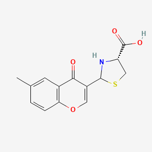 (4R)-2-(6-methyl-4-oxo-4H-chromen-3-yl)-1,3-thiazolidine-4-carboxylic acid