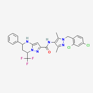 N-[1-(2,4-dichlorobenzyl)-3,5-dimethyl-1H-pyrazol-4-yl]-5-phenyl-7-(trifluoromethyl)-4,5,6,7-tetrahydropyrazolo[1,5-a]pyrimidine-2-carboxamide