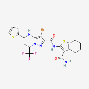 N~2~-[3-(AMINOCARBONYL)-4,5,6,7-TETRAHYDRO-1-BENZOTHIOPHEN-2-YL]-3-BROMO-5-(2-THIENYL)-7-(TRIFLUOROMETHYL)-4,5,6,7-TETRAHYDROPYRAZOLO[1,5-A]PYRIMIDINE-2-CARBOXAMIDE