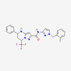 N~2~-[1-(2-METHYLBENZYL)-1H-PYRAZOL-3-YL]-5-PHENYL-7-(TRIFLUOROMETHYL)-4,5,6,7-TETRAHYDROPYRAZOLO[1,5-A]PYRIMIDINE-2-CARBOXAMIDE