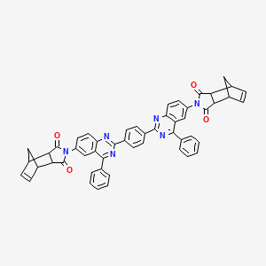 4-(2-{4-[6-(3,5-DIOXO-4-AZATRICYCLO[5.2.1.0~2,6~]DEC-8-EN-4-YL)-4-PHENYL-2-QUINAZOLINYL]PHENYL}-4-PHENYL-6-QUINAZOLINYL)-4-AZATRICYCLO[5.2.1.0~2,6~]DEC-8-ENE-3,5-DIONE