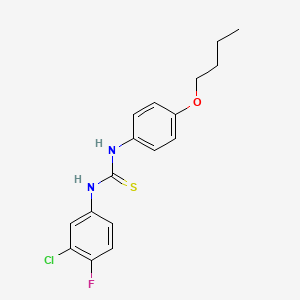 molecular formula C17H18ClFN2OS B4338797 N-(4-butoxyphenyl)-N'-(3-chloro-4-fluorophenyl)thiourea 