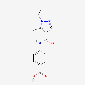 4-{[(1-ethyl-5-methyl-1H-pyrazol-4-yl)carbonyl]amino}benzoic acid