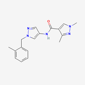 1,3-DIMETHYL-N~4~-[1-(2-METHYLBENZYL)-1H-PYRAZOL-4-YL]-1H-PYRAZOLE-4-CARBOXAMIDE