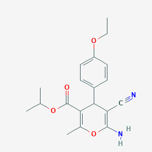 isopropyl 6-amino-5-cyano-4-(4-ethoxyphenyl)-2-methyl-4H-pyran-3-carboxylate