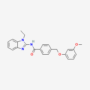 N~1~-(1-ETHYL-1H-1,3-BENZIMIDAZOL-2-YL)-4-[(3-METHOXYPHENOXY)METHYL]BENZAMIDE